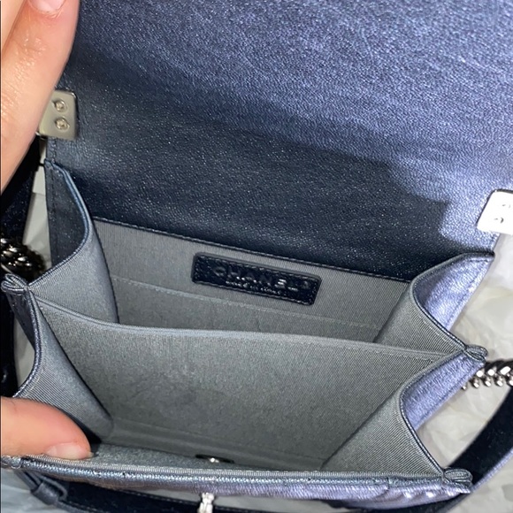 Chanel Boy North South Medium Flap Silver - Picture 7 of 7